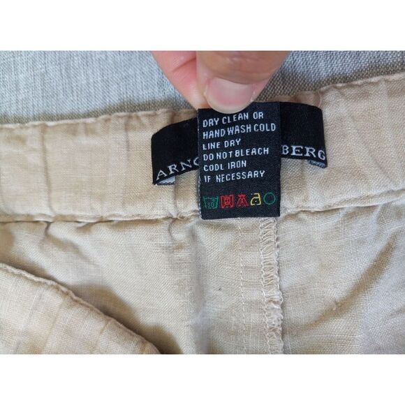 Elements By‎ Arnold Zimberg Men Small Pure Linen Drawstrings Stretch Waist Short - Picture 7 of 10